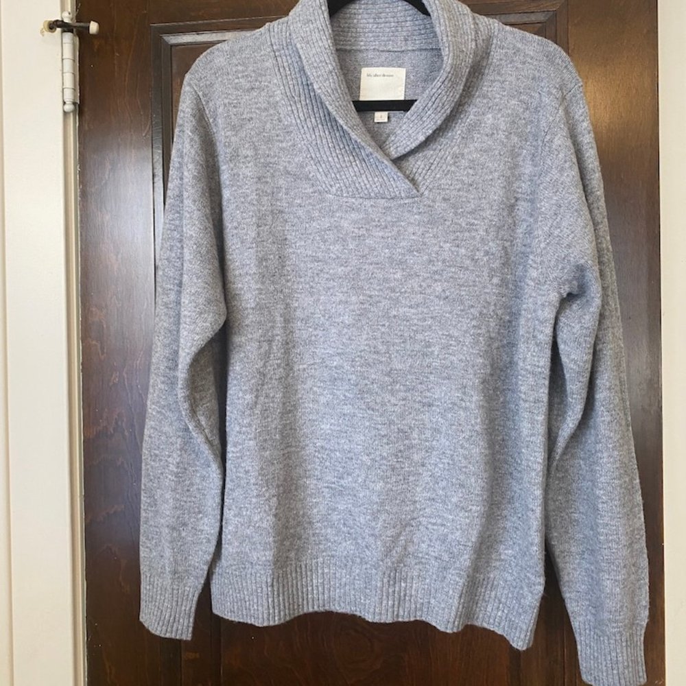Life After Denim Men's Sweater Shawl Collar Gray